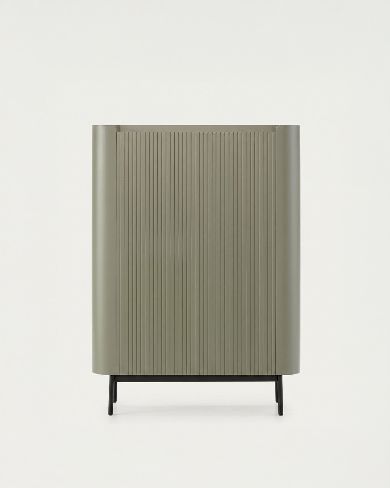 Mueble auxiliar INKU verde vista frontal