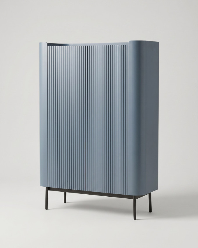 Mueble auxiliar INKU azul vista 3/4