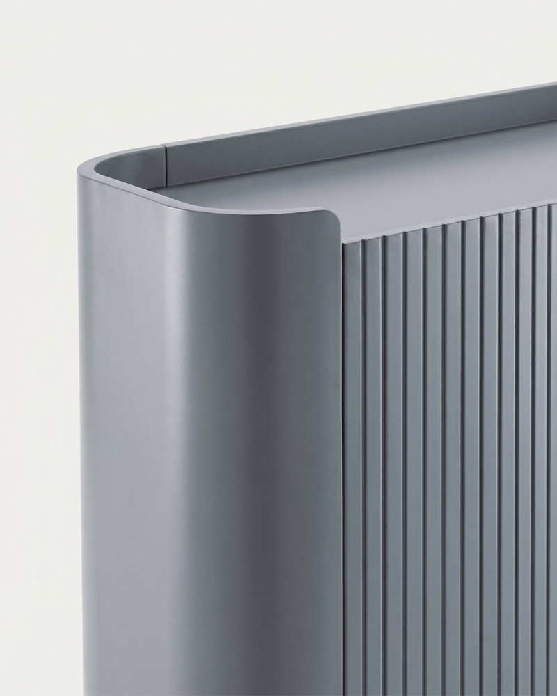 Mueble auxiliar INKU azul vista de detalle de la parte superior del mueble