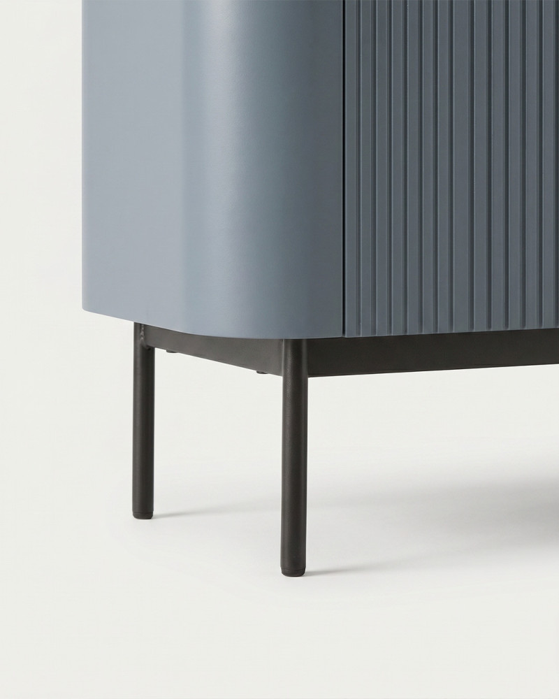 Mueble auxiliar INKU azul vista de detalle de las patas