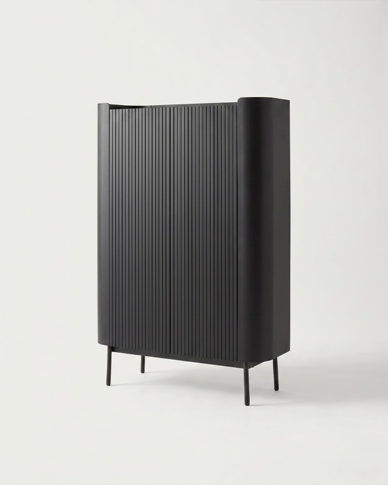 Mueble auxiliar INKU negro vista 3/4