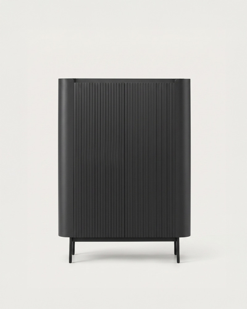 Mueble auxiliar INKU negro vista frontal