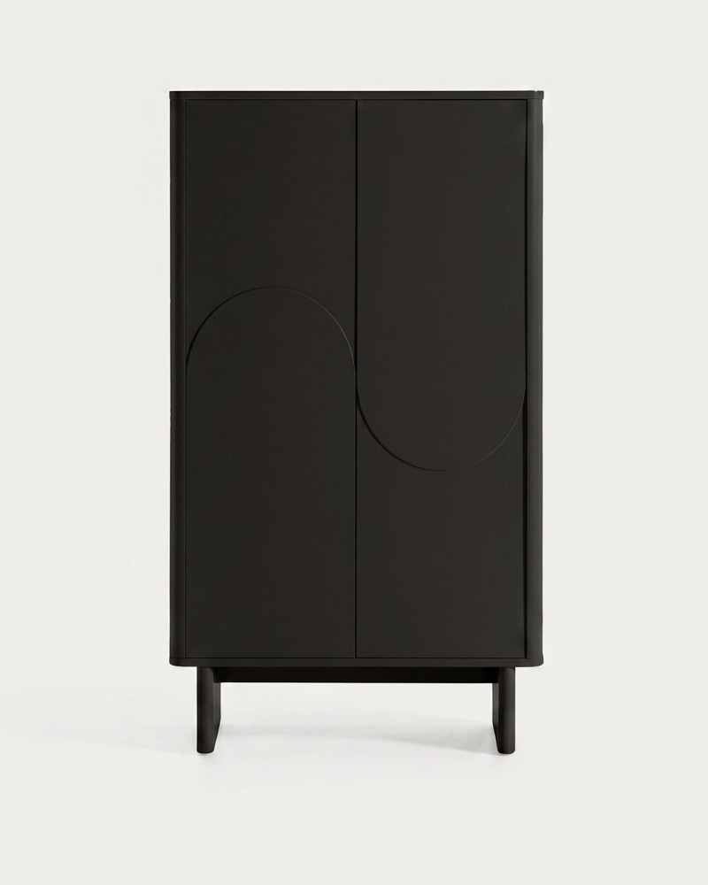 Mueble auxiliar SAMIR vista frontal negro