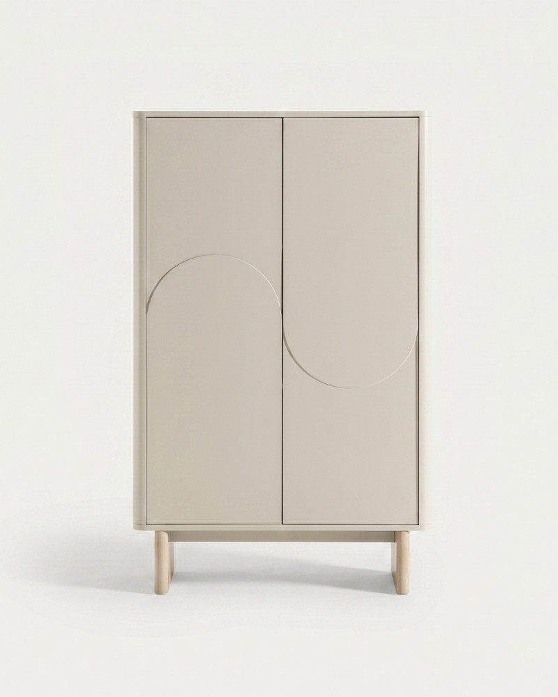 Mueble auxiliar SAMIR vista frontal beige