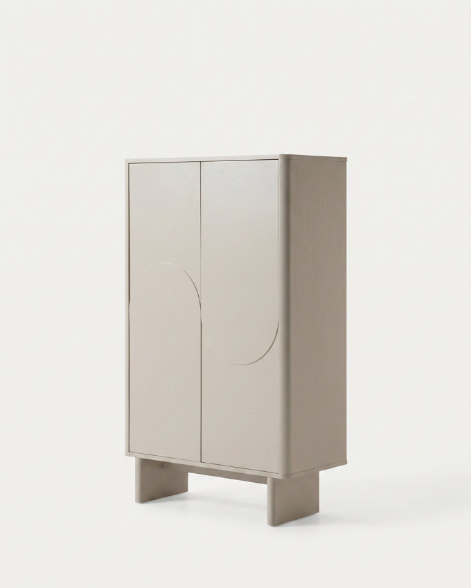 Mueble auxiliar SAMIR vista 3/4 beige