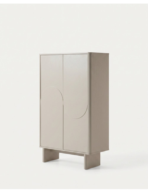 Mueble auxiliar SAMIR vista 3/4 beige