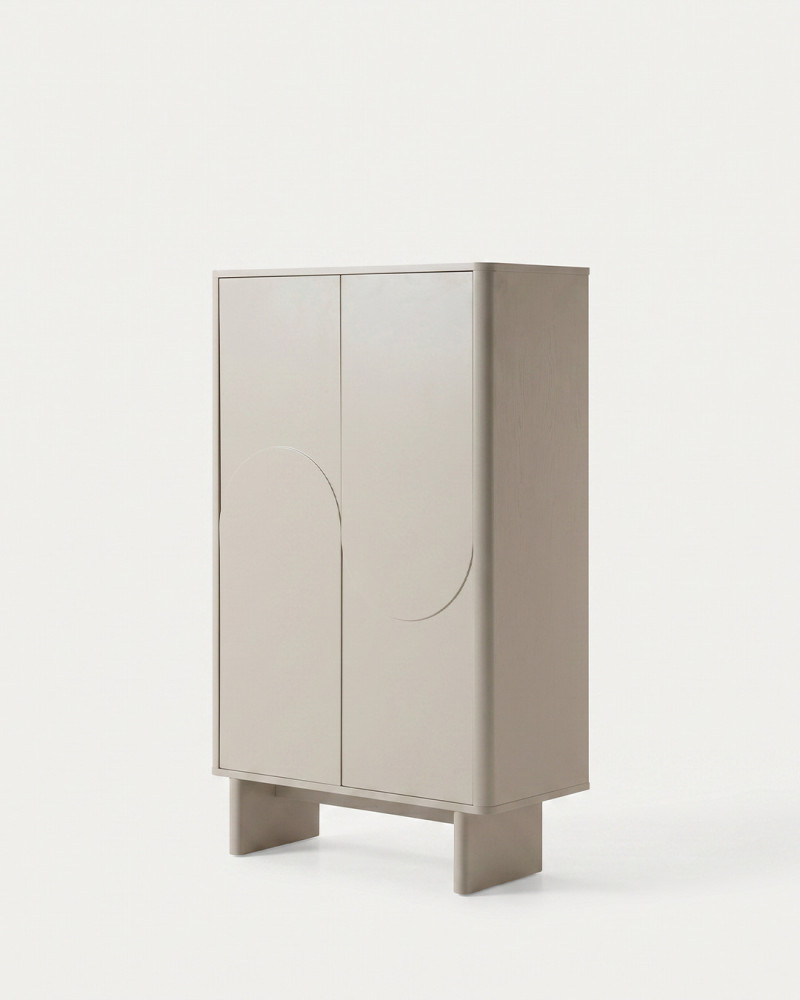 Mueble auxiliar SAMIR vista 3/4 beige