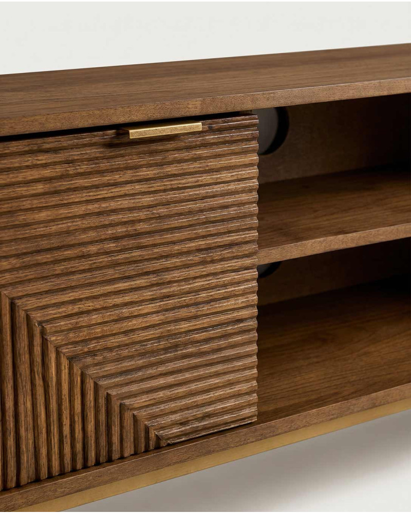 Mueble tv madera mango SANTORINI detalle