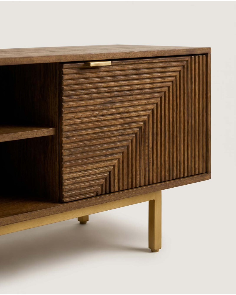 Mueble tv madera mango SANTORINI baldas