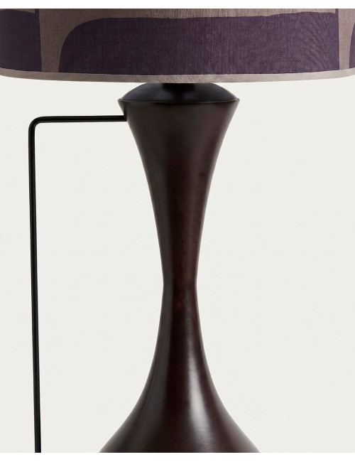 Lámpara mesa marrón metal LUMOR zoom en mango