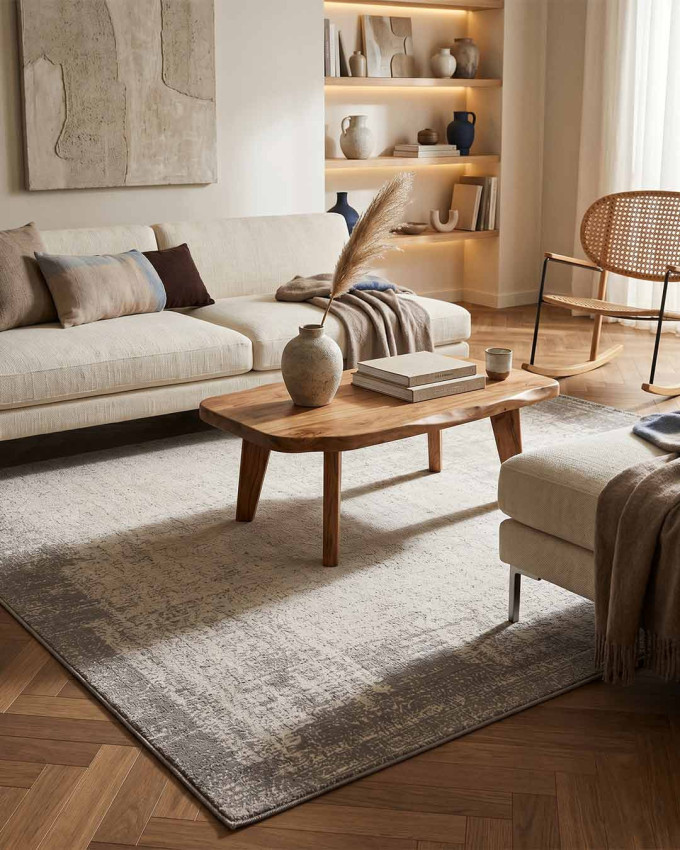 Alfombra azul gris SILVER