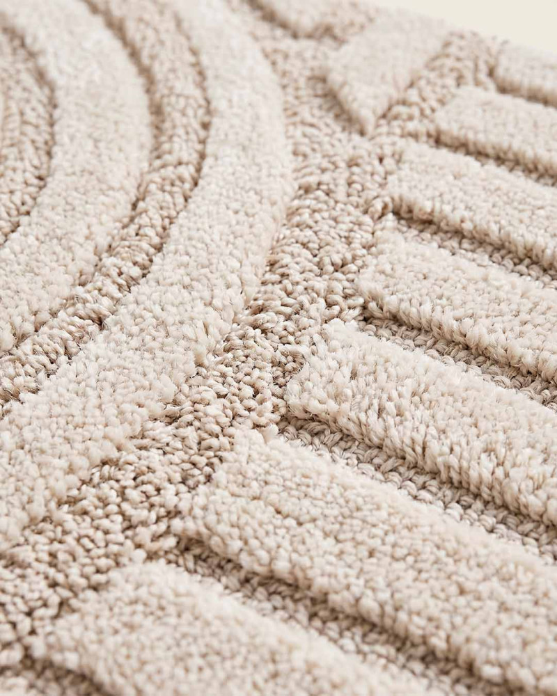 Alfombra crema RINA detalle