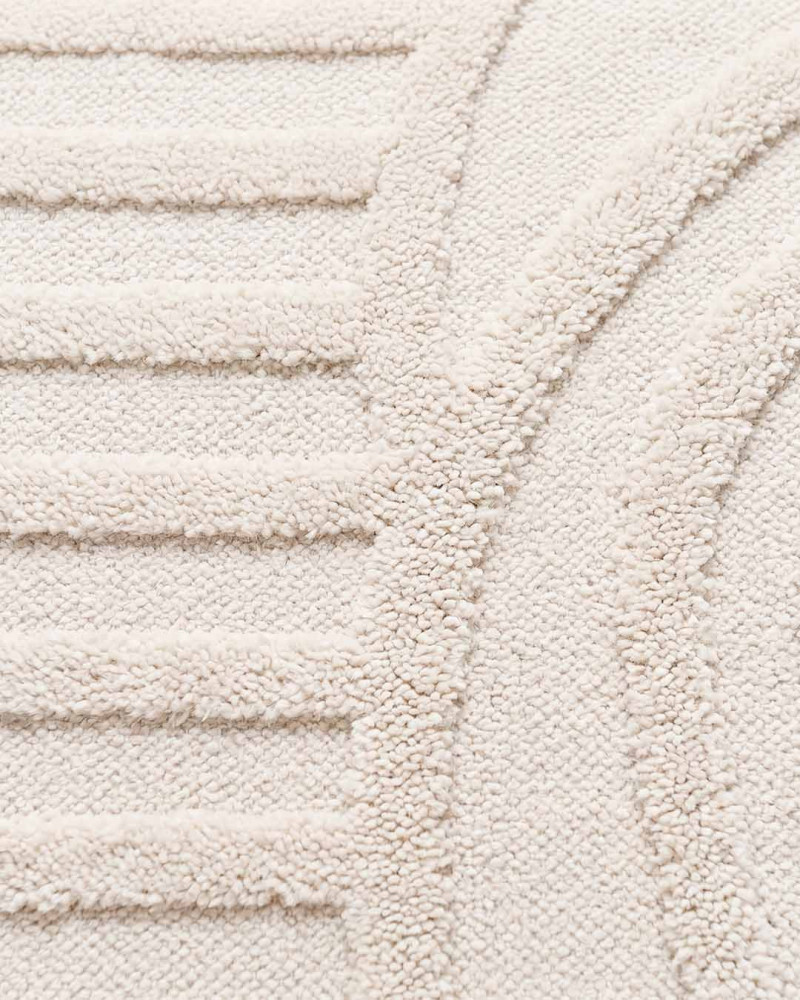 Alfombra crema RINA detalle