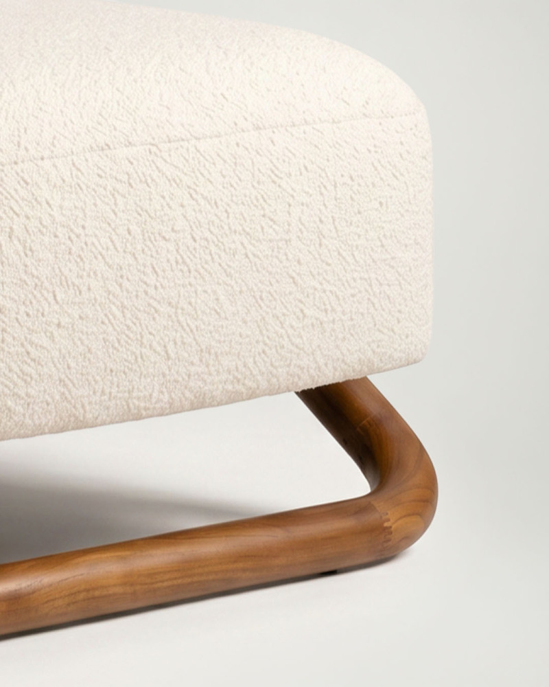 Sillón natural tejido madera TAVORA detalle 2