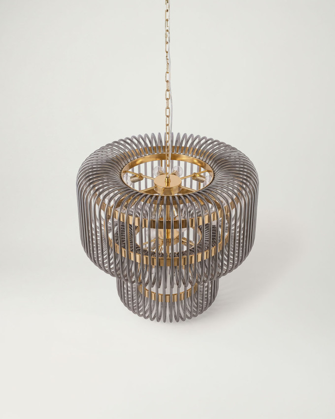 Lampara techo oro gris AURENO