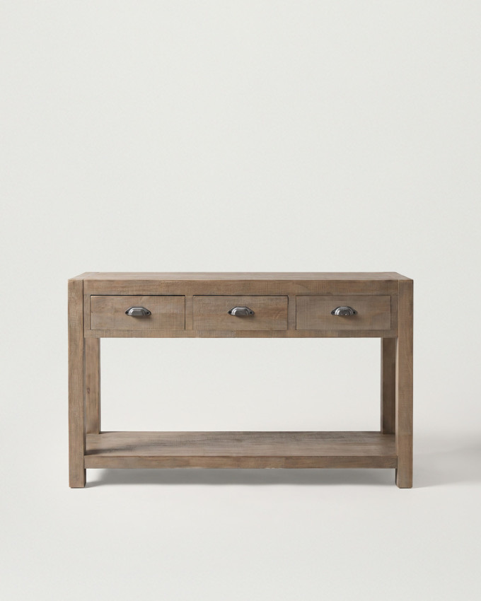 Consola en madera natural HARPER
