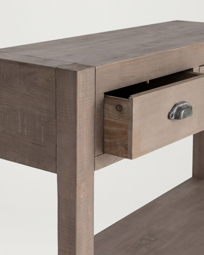 Consola en madera natural HARPER