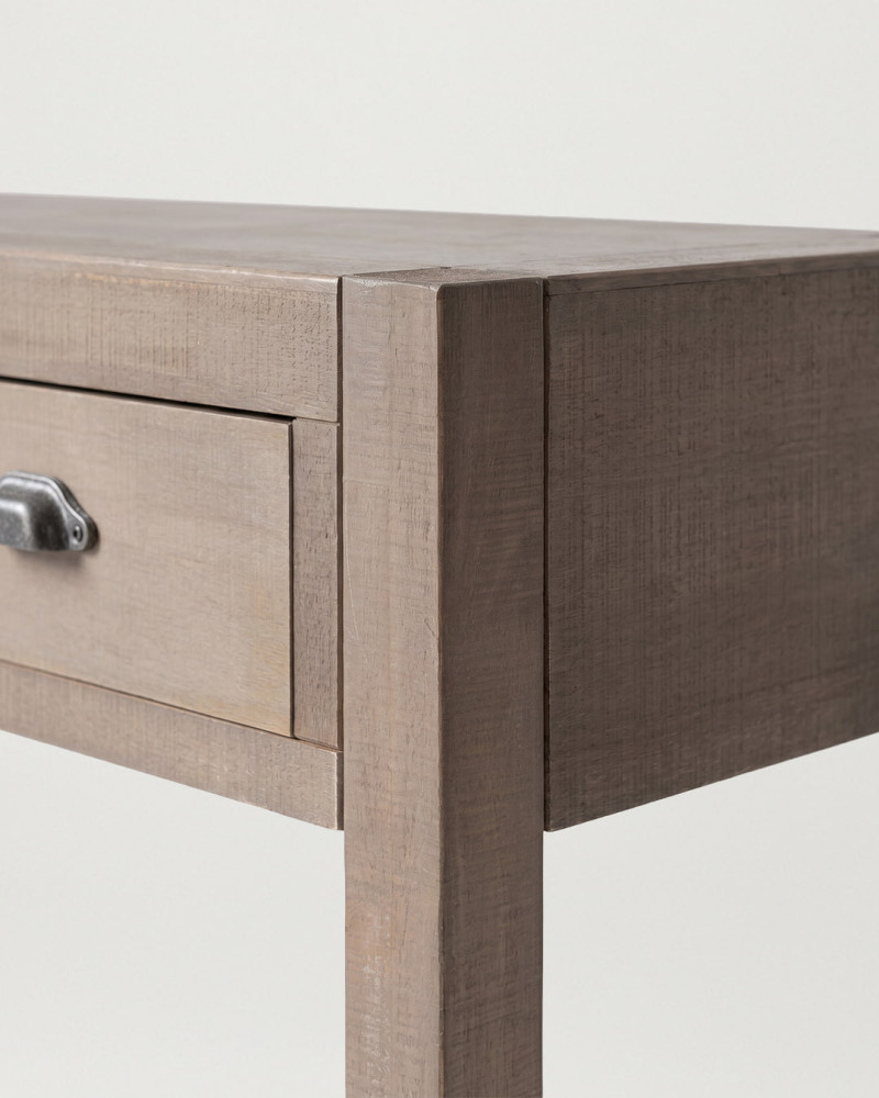 Consola en madera natural HARPER detalle