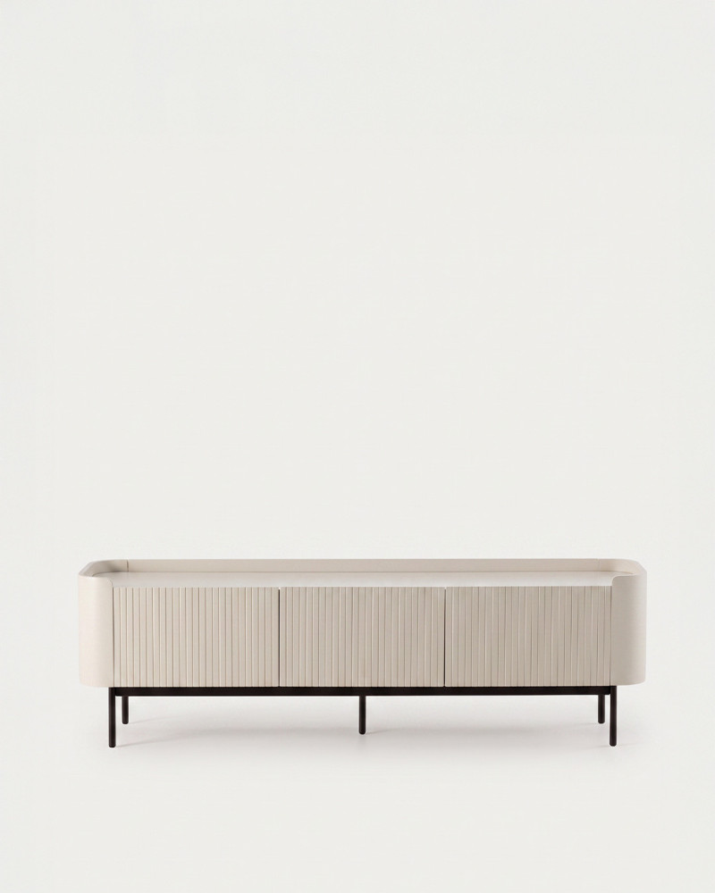 Mueble TV SEALA vista frontal crema