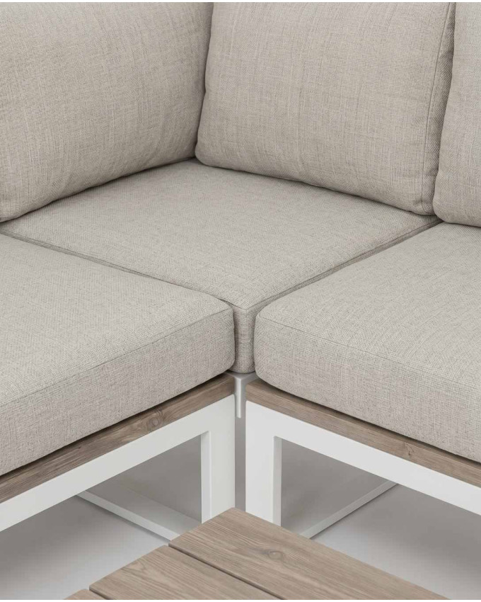 Set modular rinconera y mesita de exterior NALOR