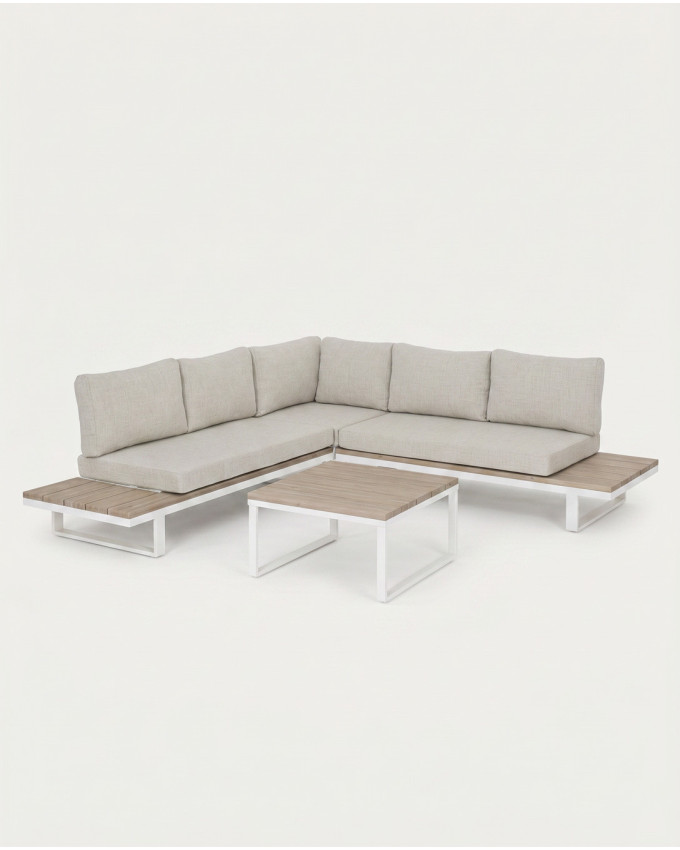 Set modular rinconera y mesita de exterior NALOR