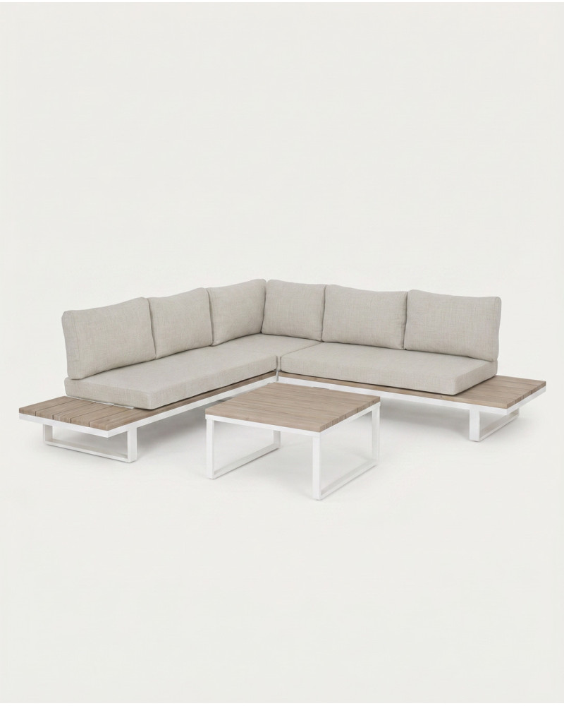 Set modular rinconera y mesita de exterior NALOR lado