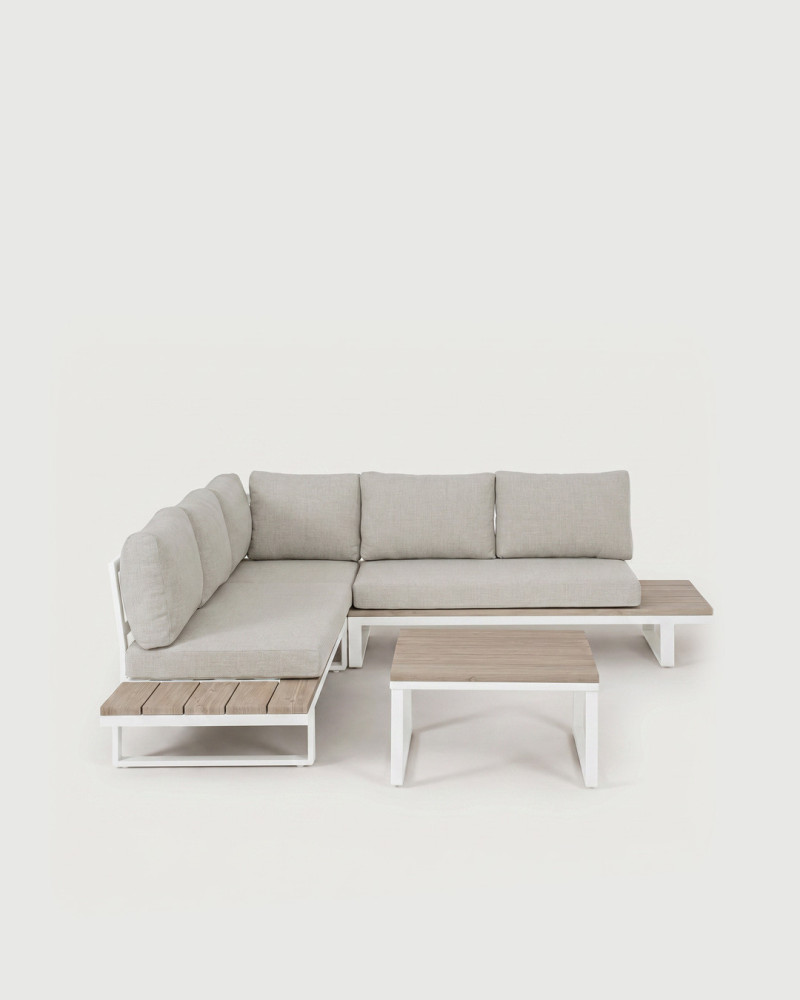 Set modular rinconera y mesita de exterior NALOR