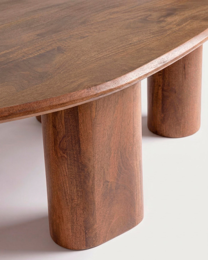 Mesa de centro de madera maciza | Diseño orgánico y elegante | mueblesrey.com