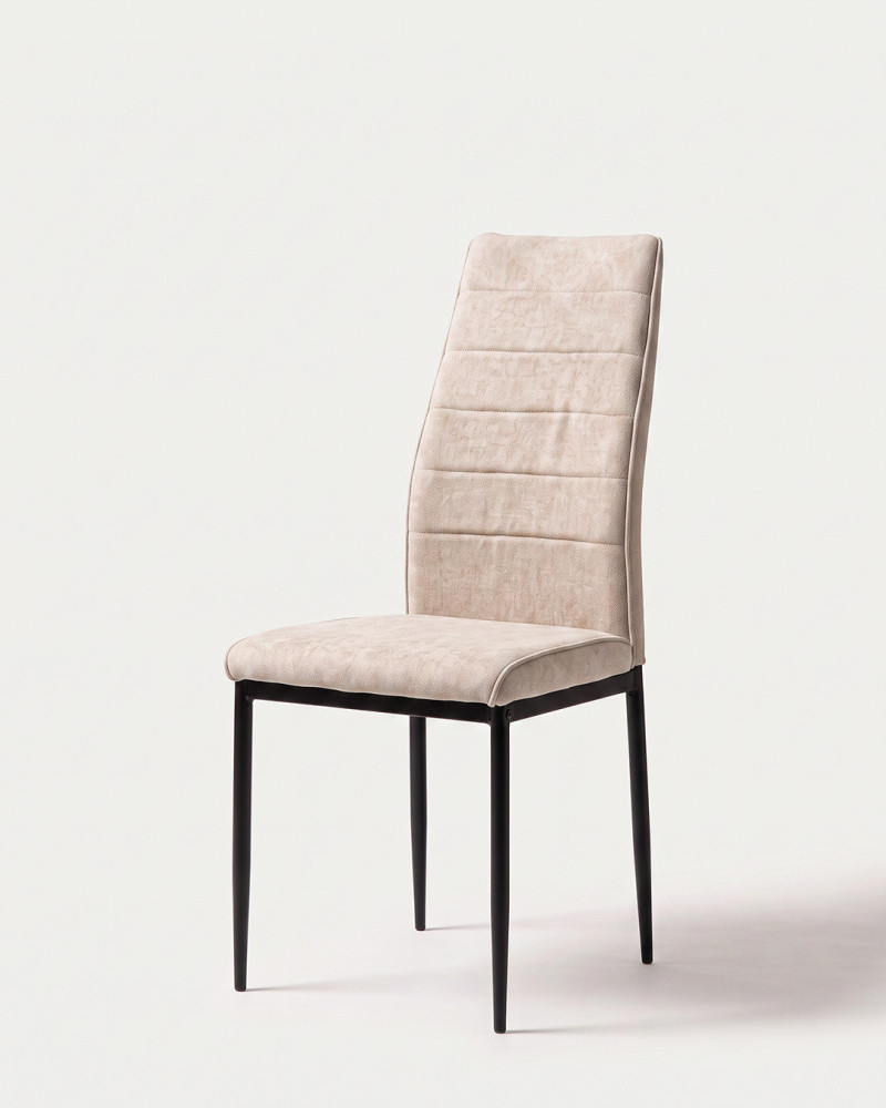 Silla comedor OTOÑO vista 3/4 crema