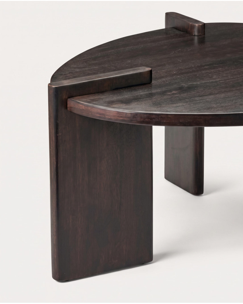 Mesa auxiliar madera mango NUMA detalle