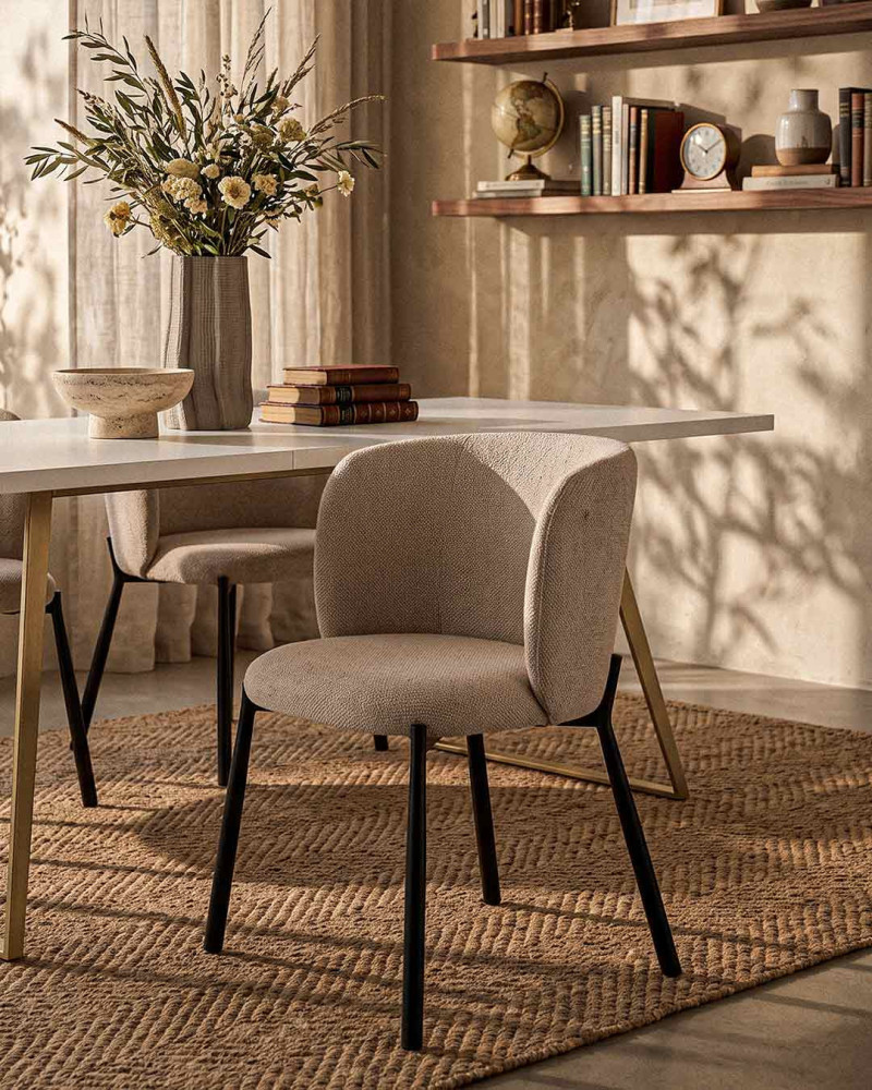 Butaca ACANTO vista de decorada beige