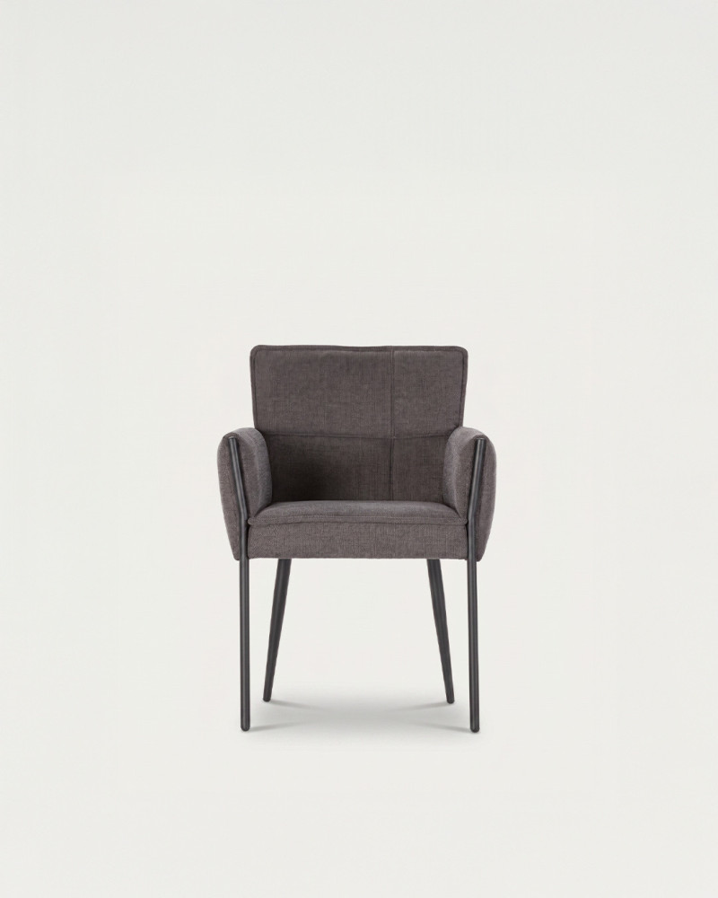 Silla RISCO vista frontal gris