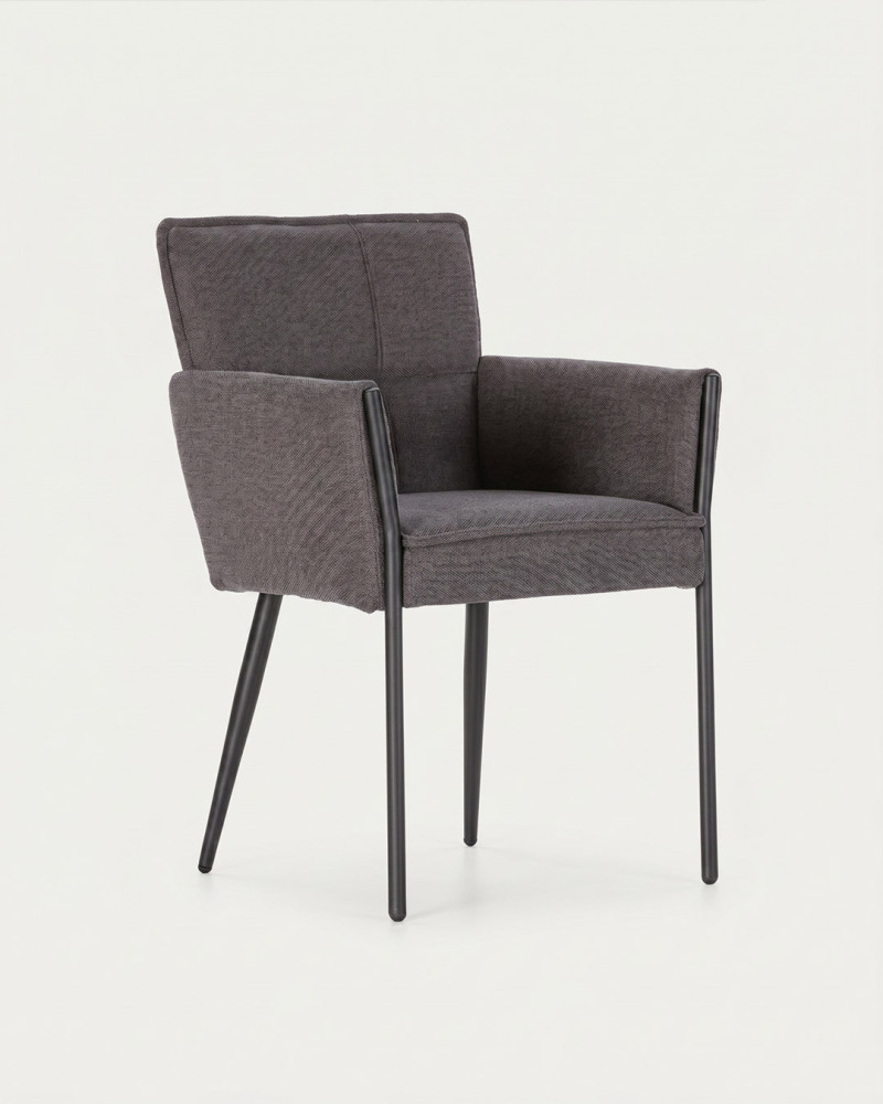 Silla RISCO vista de 3/4 gris
