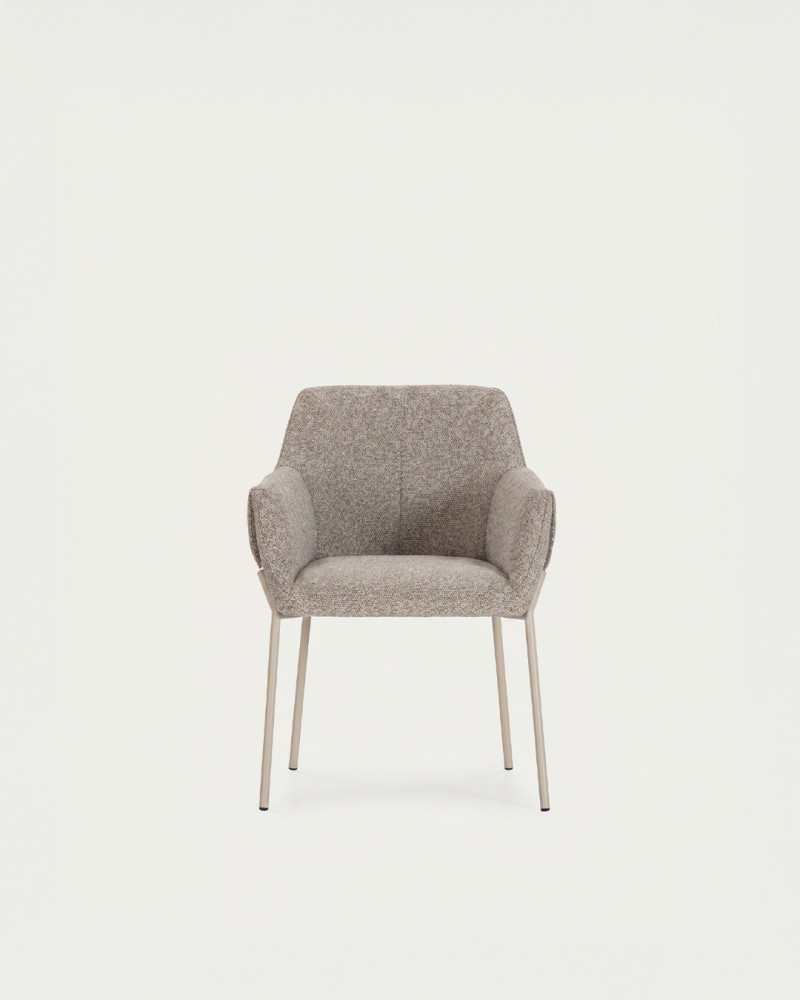 Silla FIONA vista frontal gris