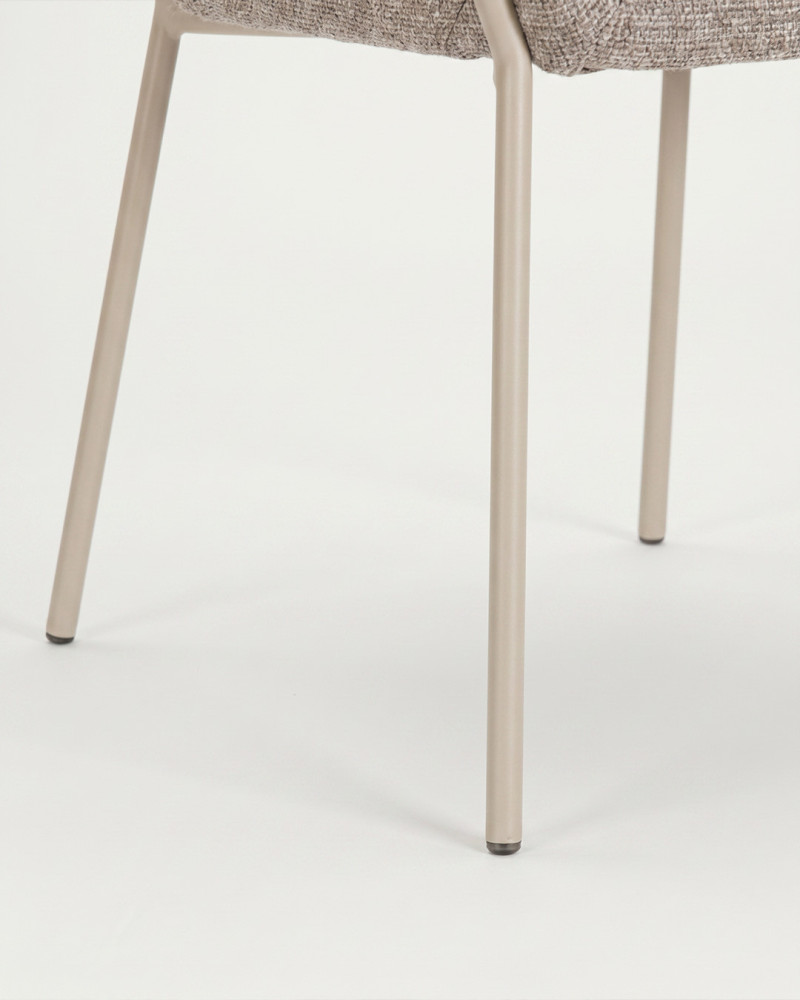 Silla FIONA vista de detalle de las patas gris