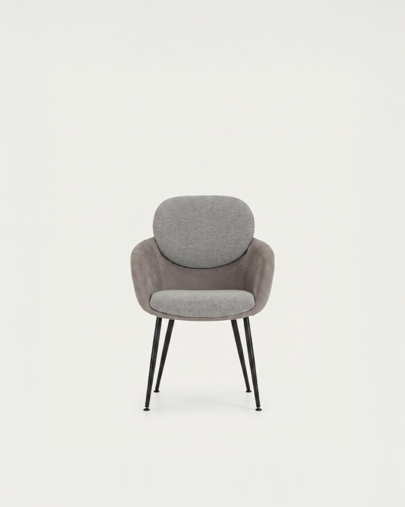 Silla MALTA vista frontal gris
