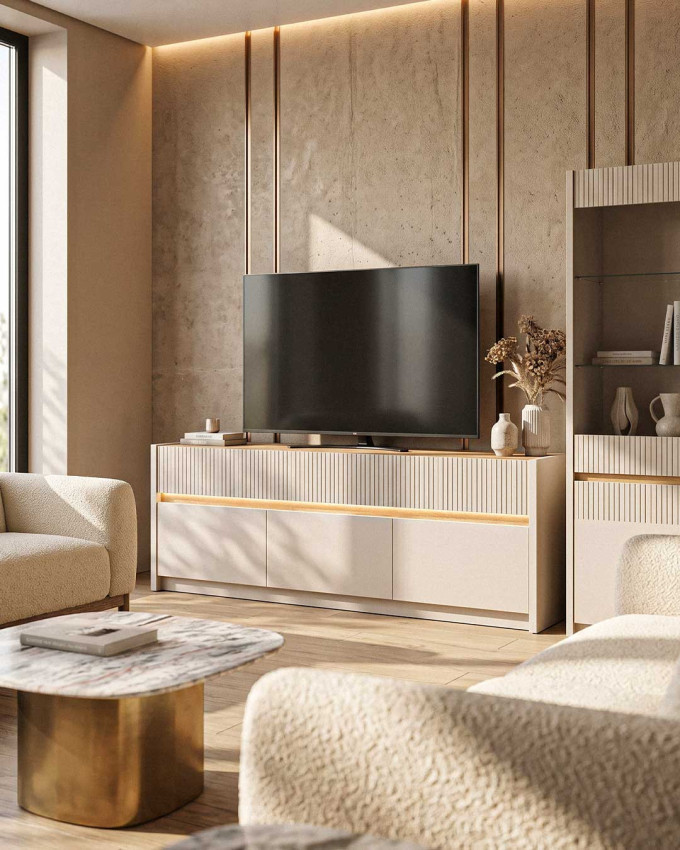 Mueble TV con luces led integradas OSLO