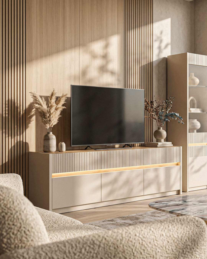 Mueble TV con luces led integradas OSLO