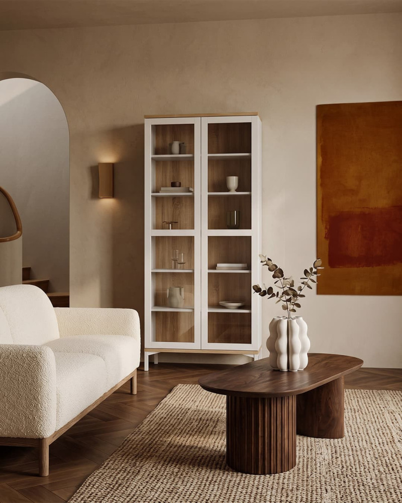 Vitrina 2 puertas REMO blanco ambiente