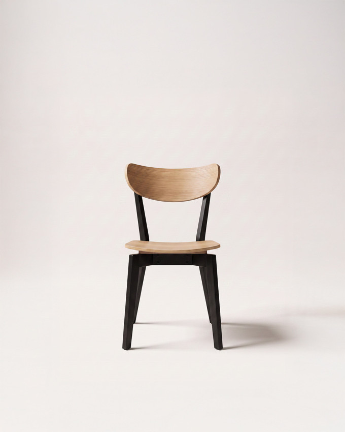 Pack de 2 sillas de comedor roble VALI