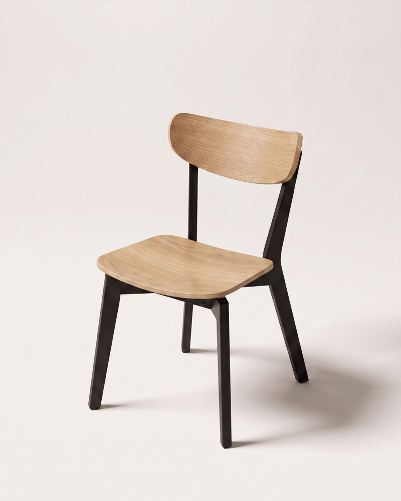 Pack de 2 siilas de comedor roble VALI-3/4 picada