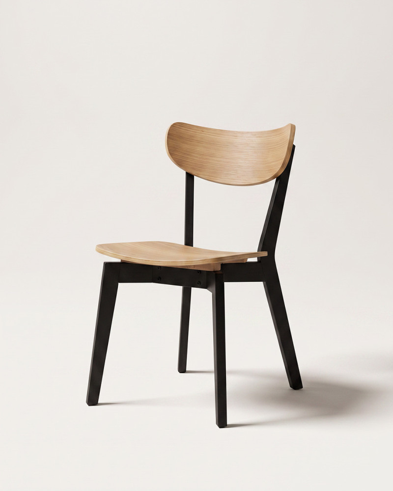 Pack de 2 siilas de comedor roble VALI-3/4