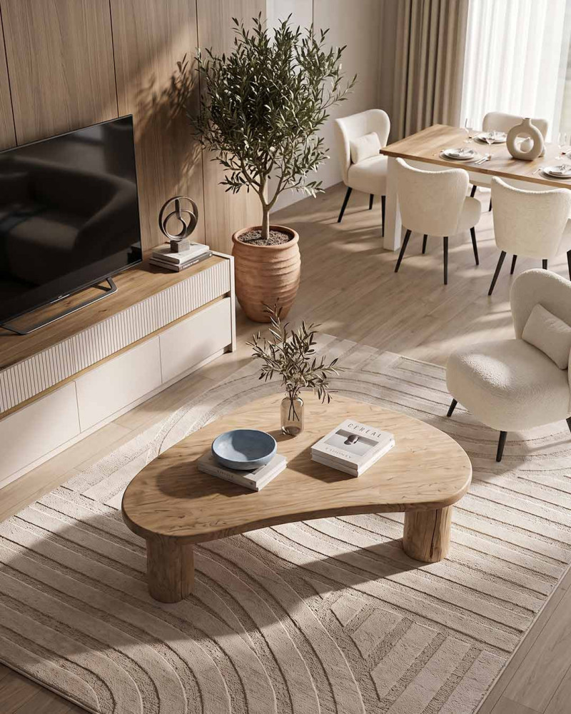 Mesa Centro Madera Olmo SOLARA | Rey Home