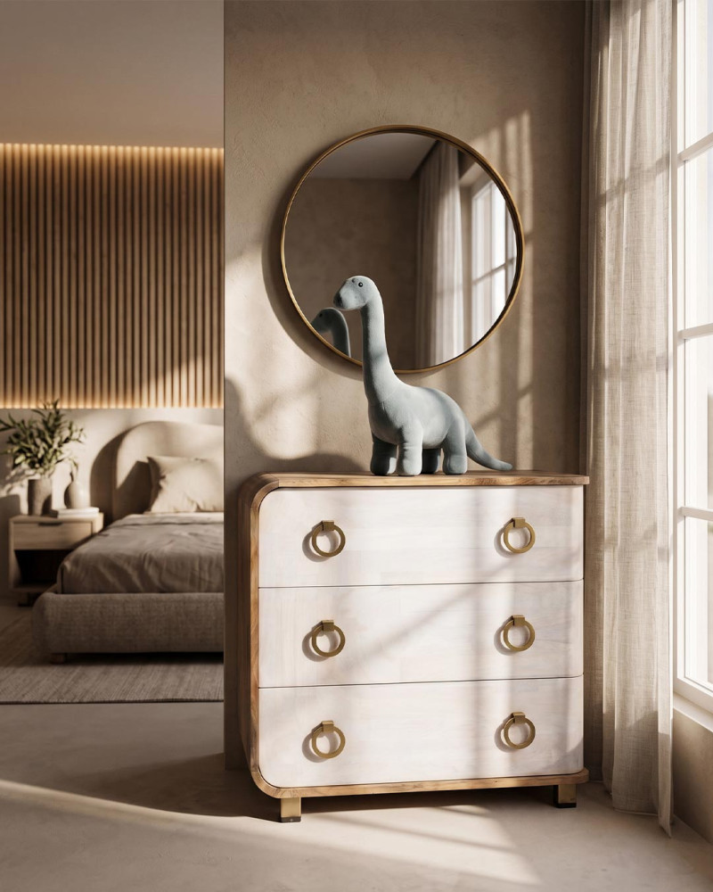 Comoda Blanco Natural Mango RIVELA | Rey Home