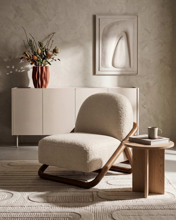 Sillón natural tejido madera TAVORA