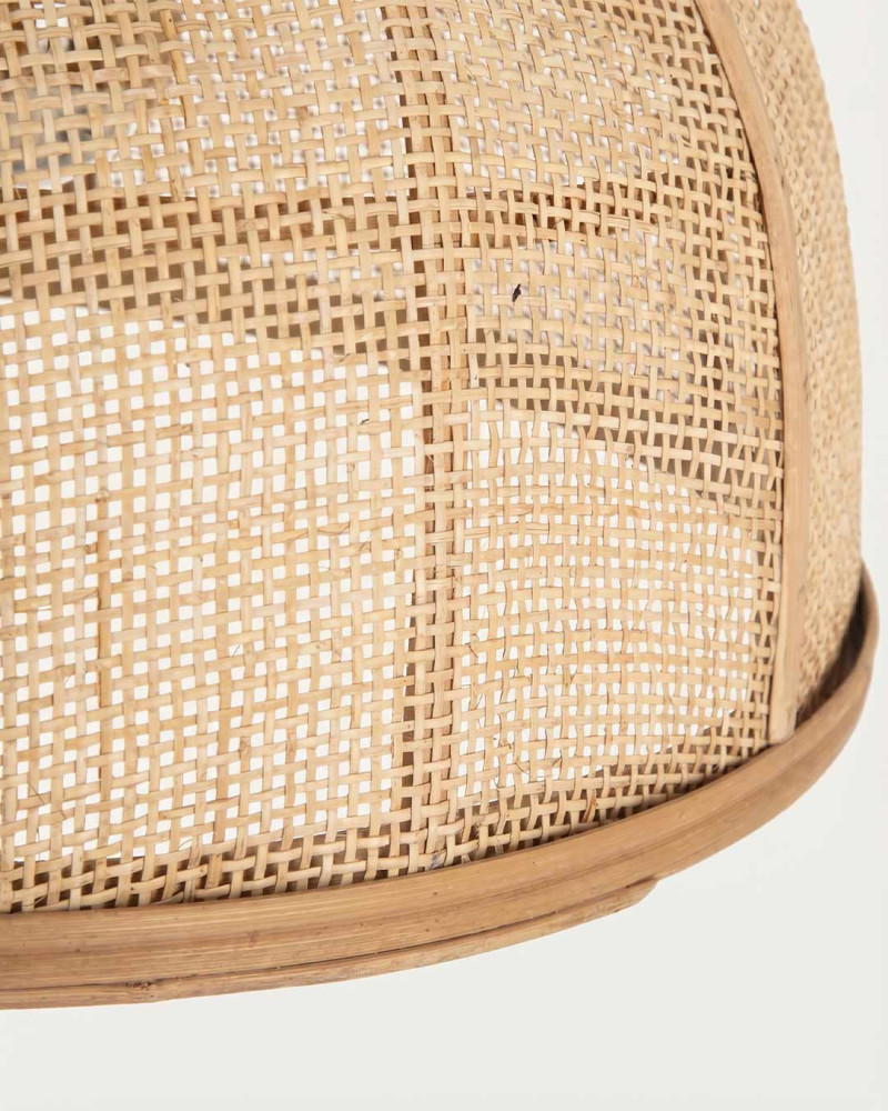 Lámpara techo fibra natural LUCARO detalle fibra