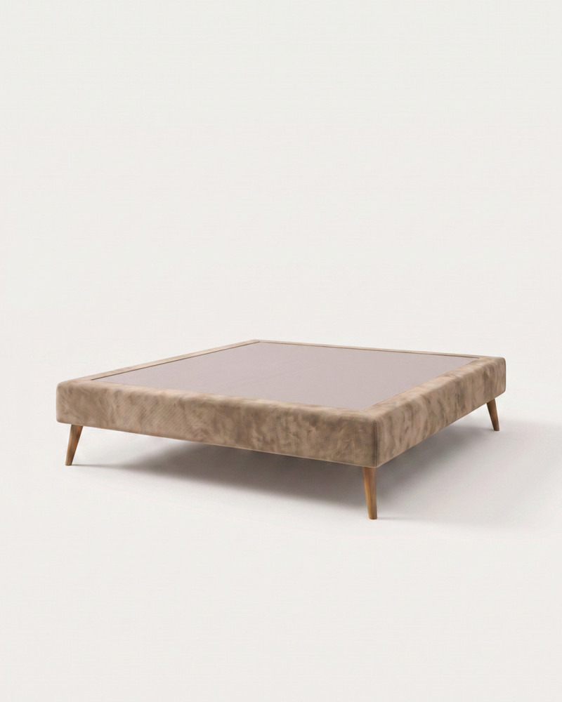 Base Tapizada Taupe | Elegancia y diseño en tu dormitorio | Rey Home