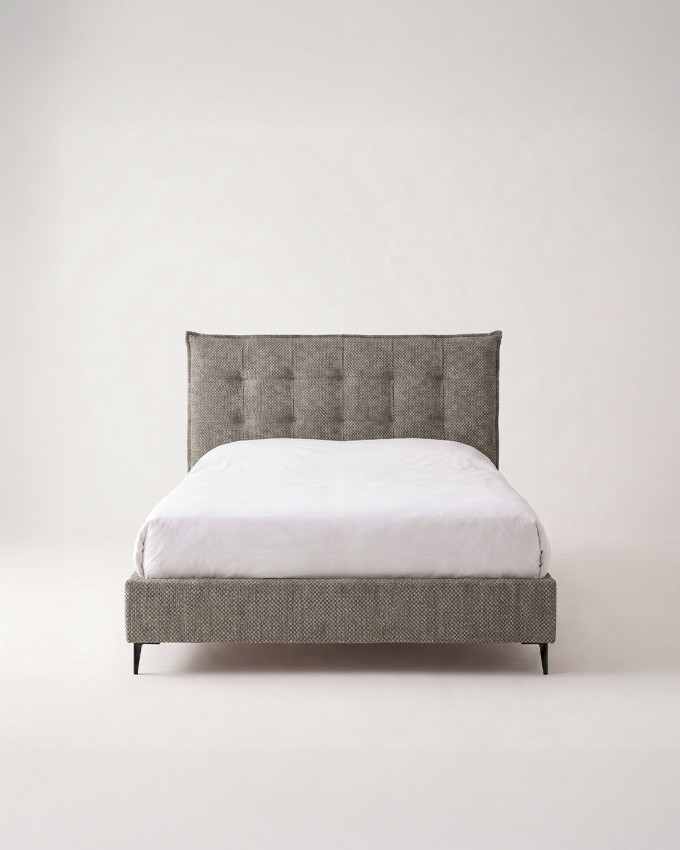 Cama tapizada con cabecero y canapé  ELVA