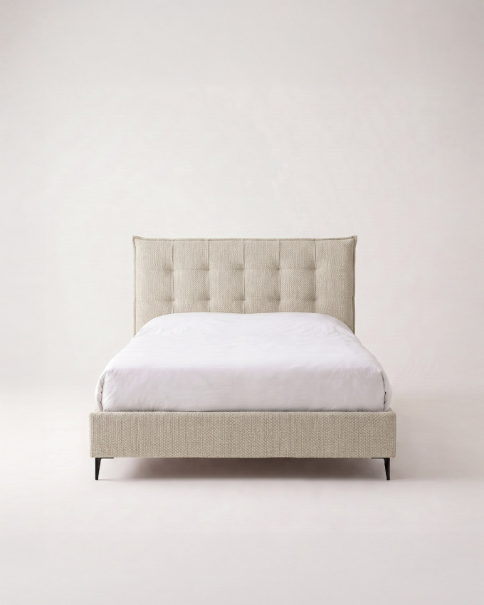 Cama tapizada con cabecero y canapé  ELVA