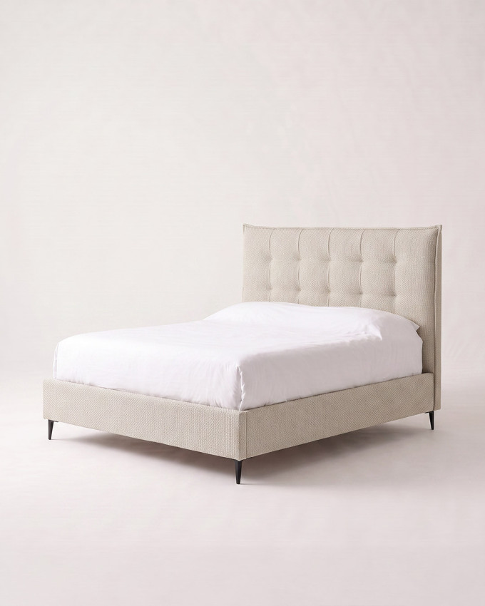 Cama tapizada con cabecero y canapé  ELVA